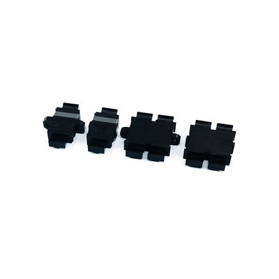 Harga yang bagus MPO Adapter Hitam Warna Simplex Duplex Dan Quad Versi MTP Coupler Dengan Flange on line