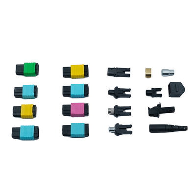 Quick Connect Fiber Optic Connectors mpo om4 om5 konektor serat optik yang dapat dipasang di lapangan