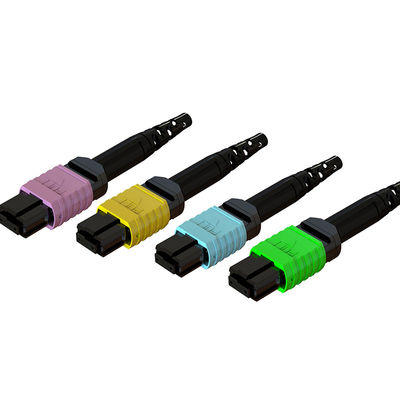 Harga yang bagus 3.0mm 24 Core MPO Fiber Optic Connector Untuk Bagian Komunikasi Serat on line