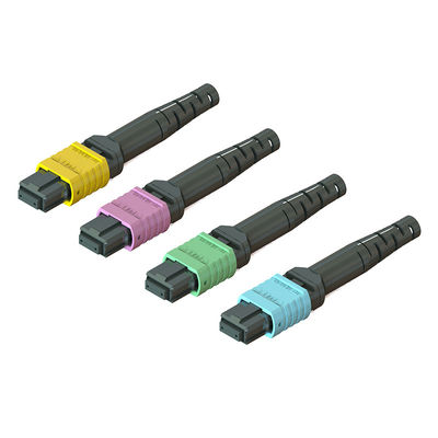 Harga yang bagus Telekomunikasi MPO Fiber Optic Connector 3.5 60mm 12 / 16 / 24 Inti Pria Wanita on line