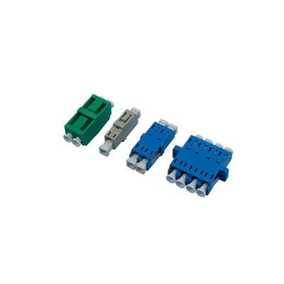 Harga yang bagus Adaptor Serat LC ke LC Fiber Adaptor Plastik dengan Flange dan Flangeless on line