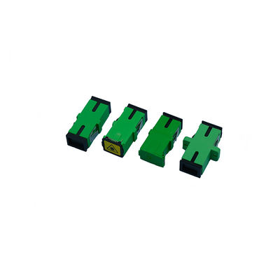 Harga yang bagus SC Green Fiber Adapter kit optik yang disesuaikan dengan flange atau tanpa flange on line