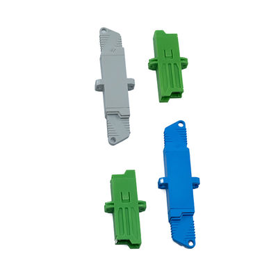 E2000 Single Mode Fiber Optic Cable Connector dengan Boot Biru Hijau yang dapat disesuaikan dan Ferrule Keramik dalam warna yang berbeda