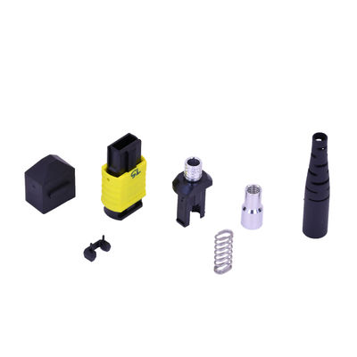 Konektor Kabel Fiber Optik Mode Tunggal MPO/MTP Pria/Wanita MTP 12/16 Inti Dengan Ferrule MT